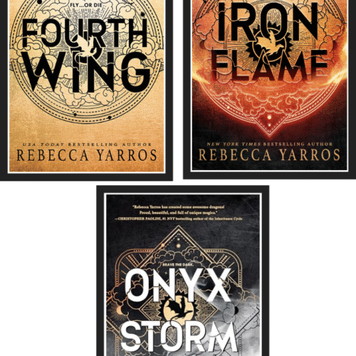 Combo of 3 The Empyrean Series by Rebecca Yarros :- ( Fourth Wing + Iron Flame + Onyx Storm ) )